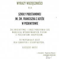 podziekowanie Hospicjum