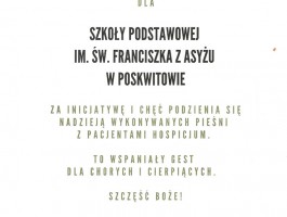 podziekowanie Hospicjum